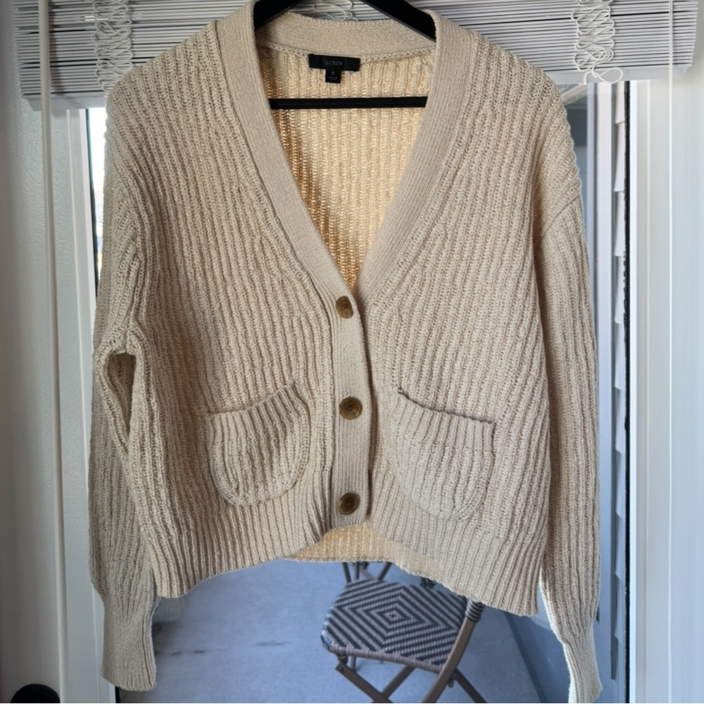 Jcrew cream cardigan
